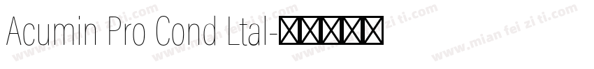 Acumin Pro Cond Ltal字体转换